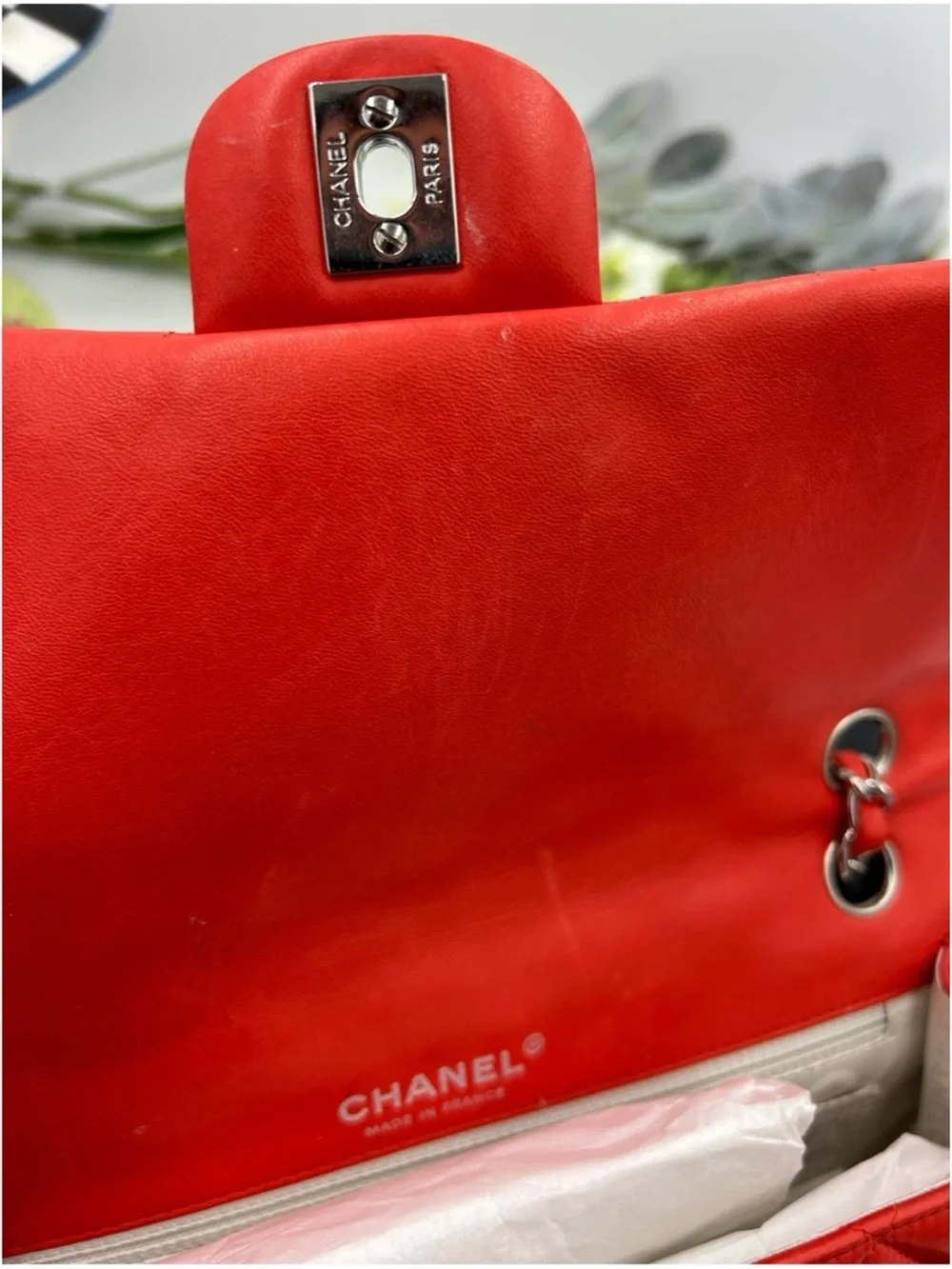 Chanel MATELASSE lambskin shoulder Bag ladybug, and strawberry charms.